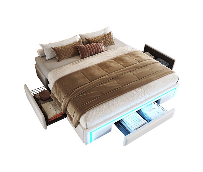 Camas de matrimonio 180x200 Beige