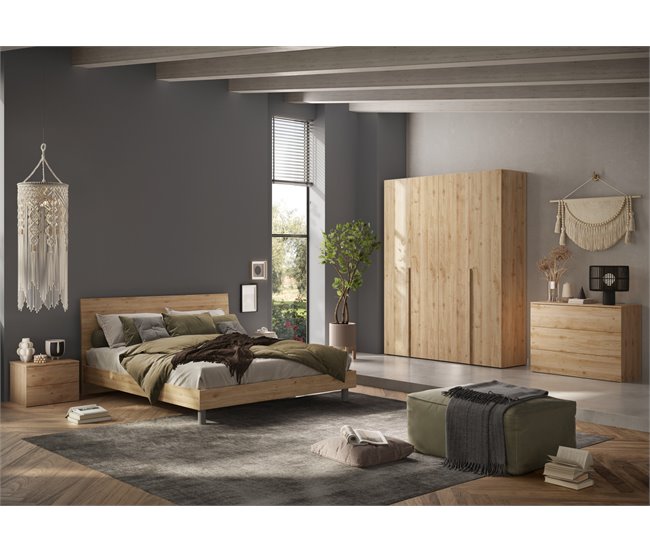 Conjunto dormitorio completo NAPOLI Roble