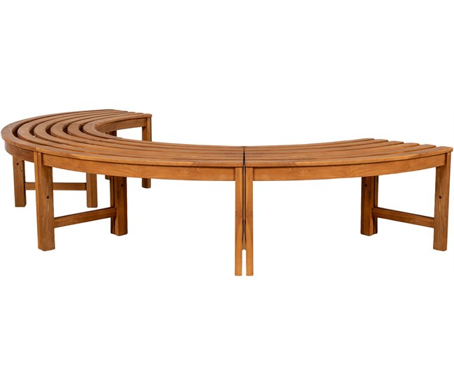 Banco de jardín - Male - Madera 250x125 Marron