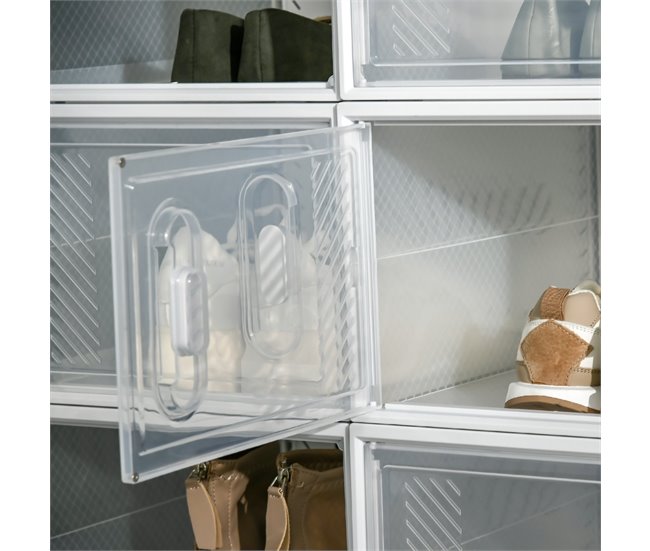 Armario Modular PP HOMCOM, hogar - muebles de recibidor 28 Blanco