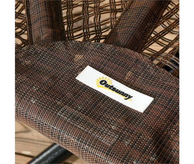 Silla Colgante Acero Marron