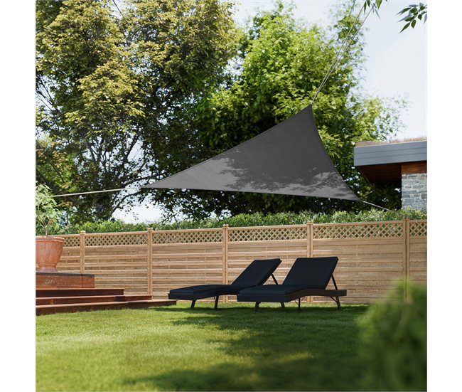Toldo de polietileno con forma de vela 400x400 Gris