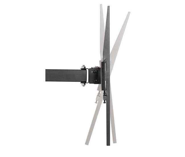 Soporte TV pared inclinable/orientable/desplegable Kaorka Negro