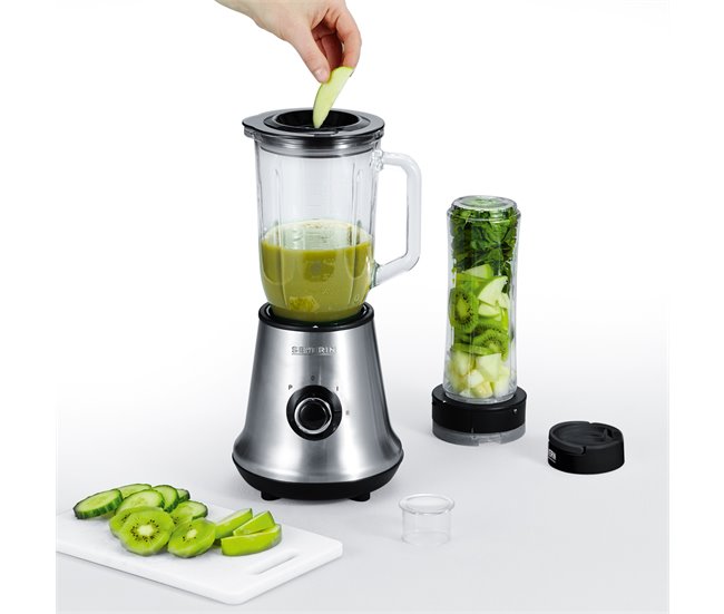 Batidora de Vaso + Smoothie Mix & Go Severin SM 3737 - 1 L 600 W Gris