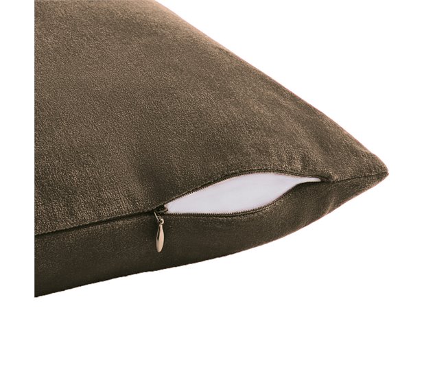 Acomoda Textil – 4 Fundas de Cojín Terciopelo. Camel