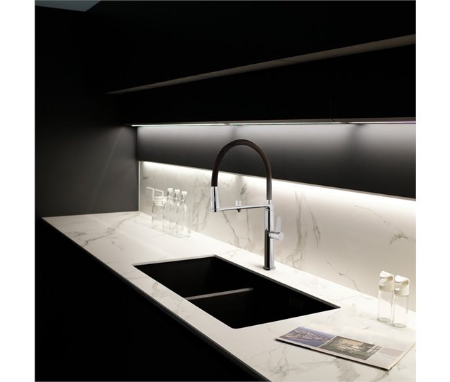 Grifo de Fregadero de Cocina Monomando de Cocina Profesional Cromo