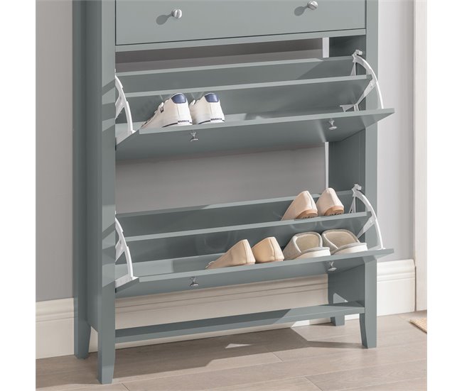 SoBuy Zapatero 2 solapas con cajón FSR89-HG Gris