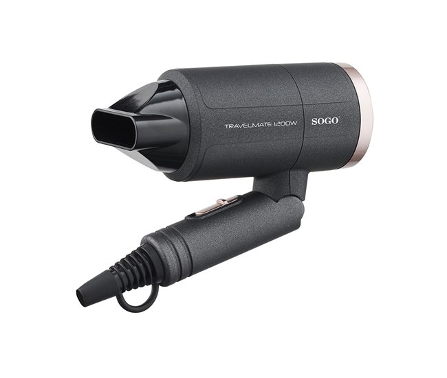 SOGO SECADOR DE VIAJE 1200W Negro