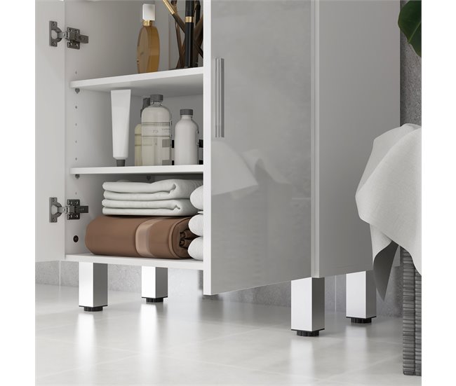 Mueble Auxiliar Baño Melamina de Madera kleankin Blanco
