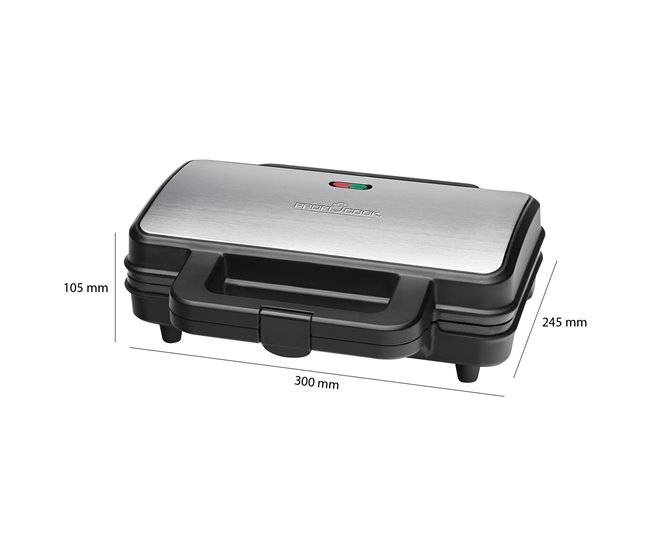 Sandwichera Proficook ST 1092 Plateado