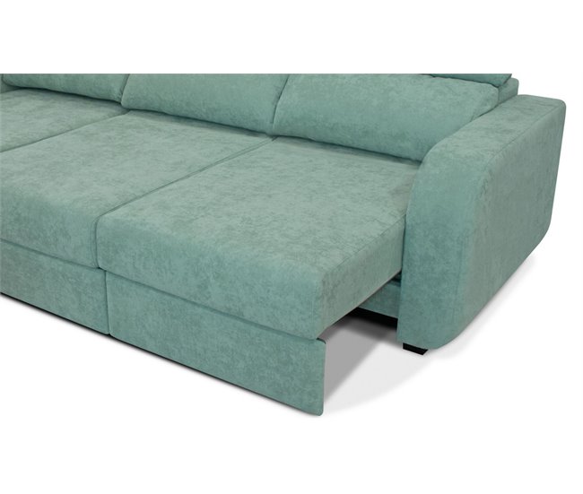Chaise longue convertible en cama tela APRIL Verde