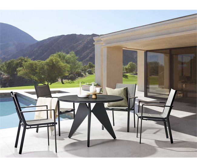 Beliani Conjunto de comedor OLMETTO/BUSETTO Negro