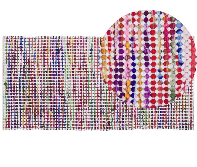 Beliani Alfombra de pelo corto BELEN 80x150 Multicolor