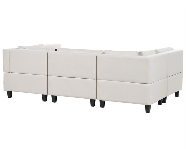 Beliani Sofá modular Poliéster UNSTAD Beige