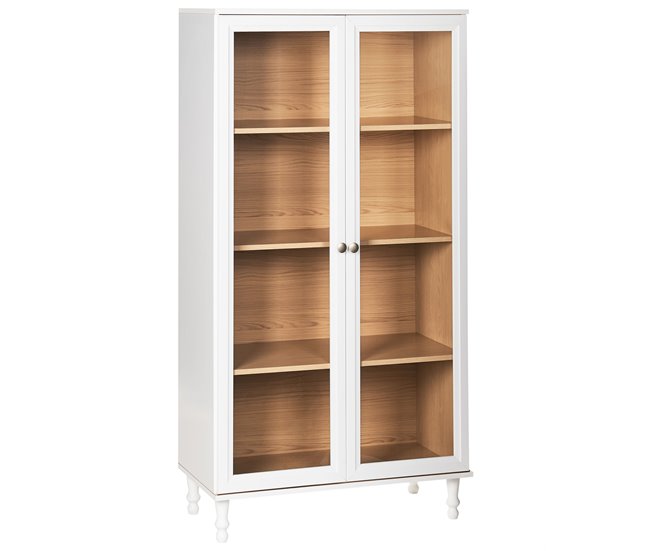 Beliani Vitrina TINGLEDALE 80 Blanco