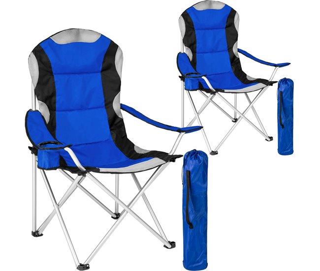 2 sillas de camping Azul