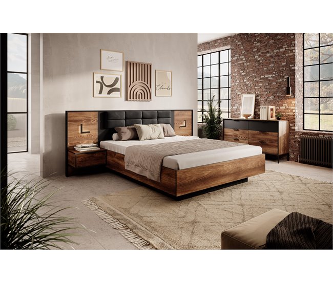 ESTRUCTURA DE CAMA MILTON Marron