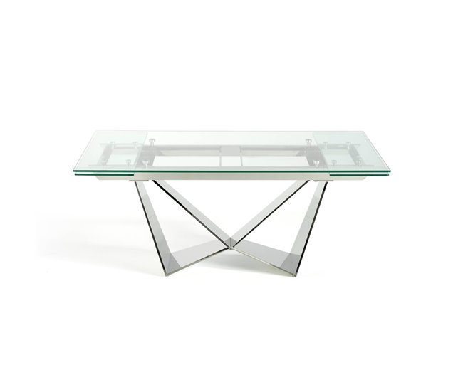 ANGEL CERDA Mesa comedor extensible cristal Transparente