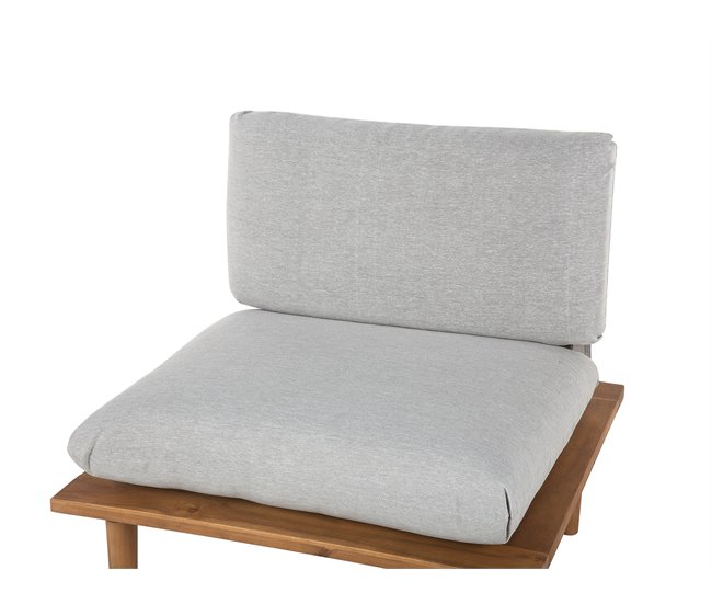 Beliani Conjunto de jardín Madera de acacia con certificado FSC® FRASCATI Gris Claro