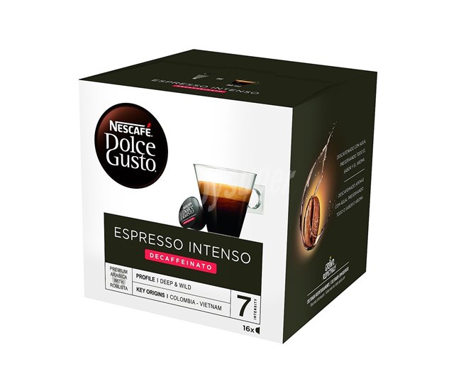 Cápsula Café DOLCEGUSTO Intenso Descafeinado Negro