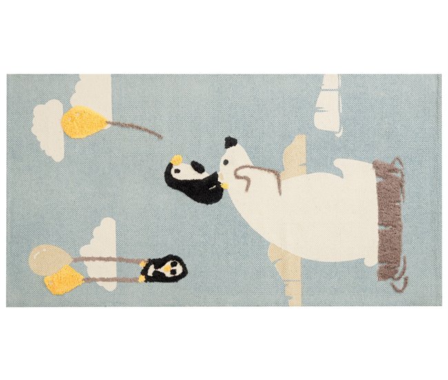 Beliani Alfombra para niños BARUS Azul