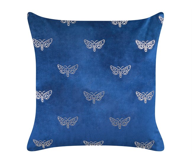 Beliani Cojín decorativo YUZURI 45x45 Azul Marino