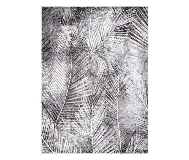 Alfombra MATEO 8035/644 círculo Moderna hojas de palma 180x270 Gris