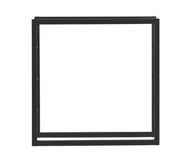 [en.casa] Soporte para leña Kasan Acero 100 Negro