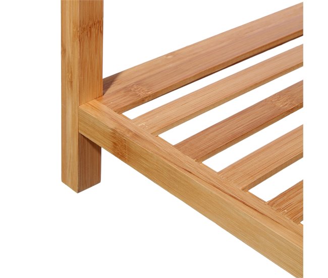 Estantería Arqueada en Bambú con 3 Niveles Canoply Thinia Home 37 Natural