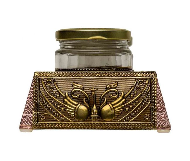Bandeja de metal repujado Dorado