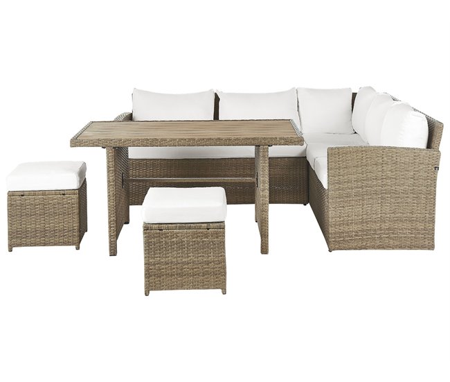 Beliani Conjunto de comedor BARDI Gris Oscuro