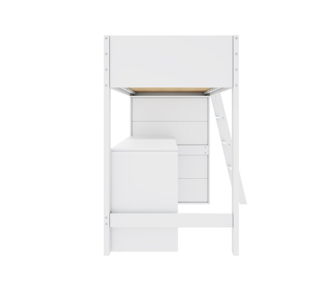 Cama alta para niños Blanco
