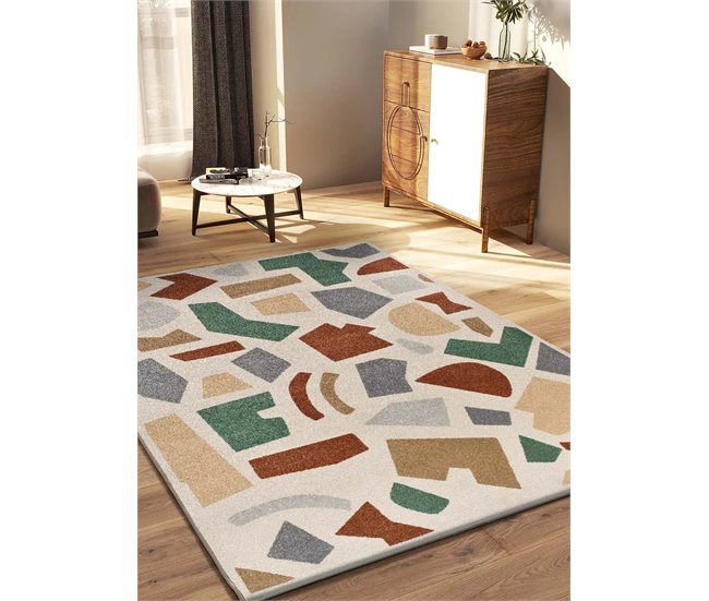 Alfombra geométrica BERUTI - ATTICGO 200x290 Gris