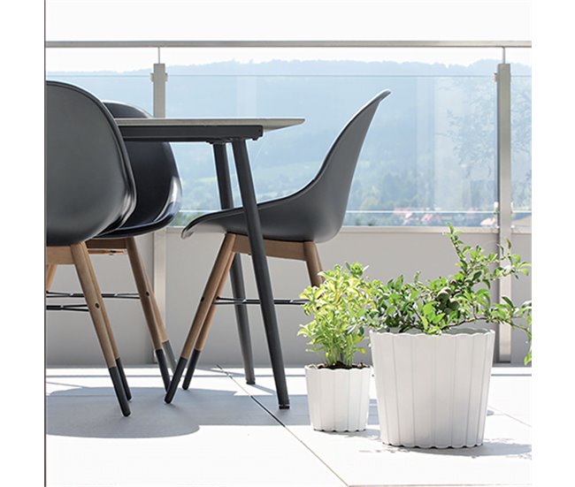 Macetero Boardee Basic de Rayas Gris
