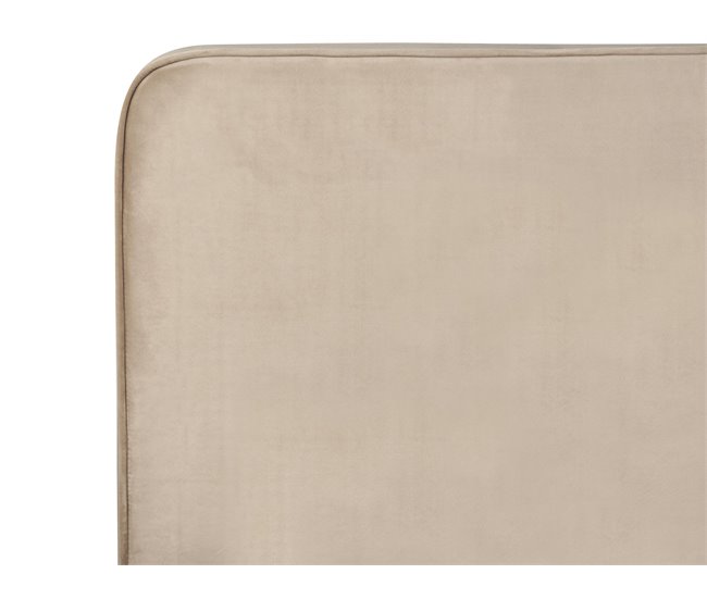 Beliani Cama con somier Terciopelo VALOGNES 172x220 Beige