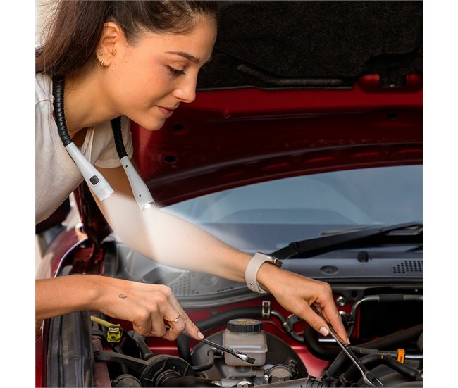 Luz de Lectura Recargable para Cuello Negro