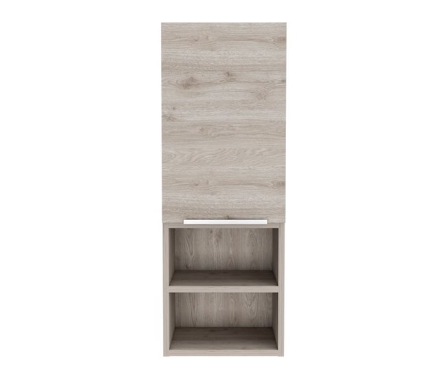 Armario de Pared baño Mila, con estantes Gris