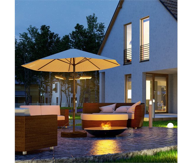 Calefactor Exterior Outsunny 842-279V91BK Negro