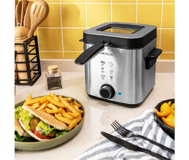 Cecotec Freidora con aceite Freidora CleanFry Advance 1500 Negro