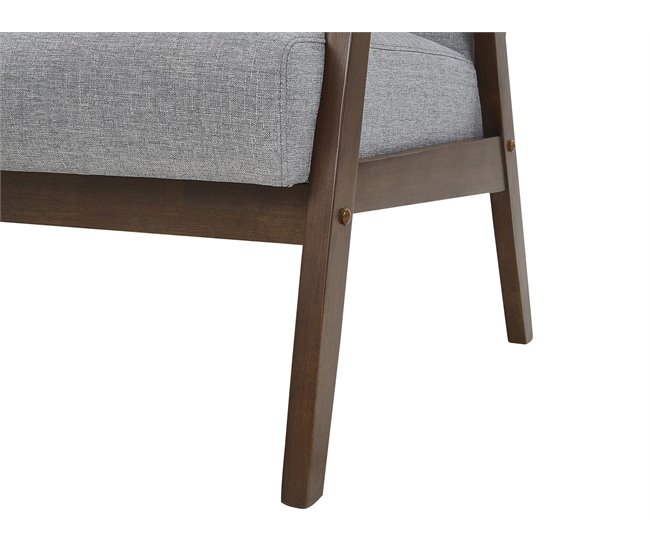 Beliani Sofá de 3 plazas Poliéster ASNES Gris Claro