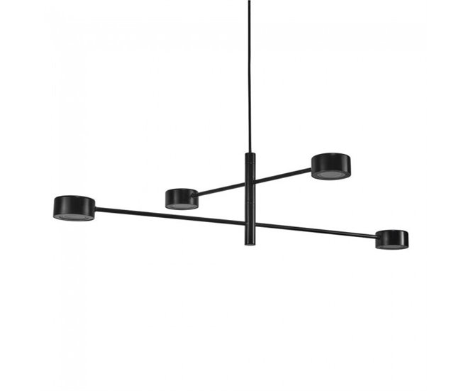 Lámpara de techo LED Clyde (4x4W) Metal Nórdico Negro