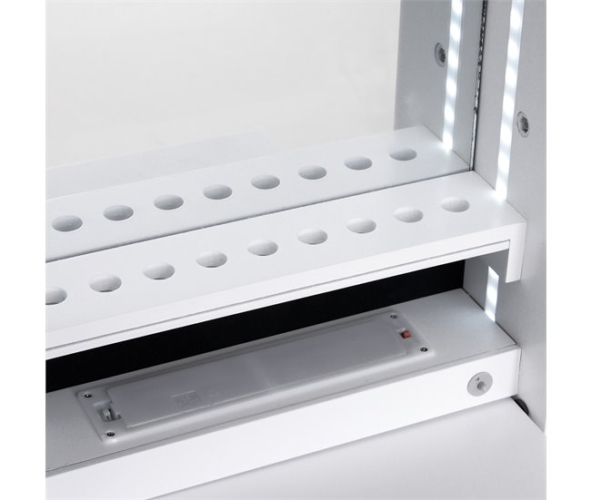 Joyero de Pie con Espejo MDF HOMCOM, hogar - decoración hogareña Blanco