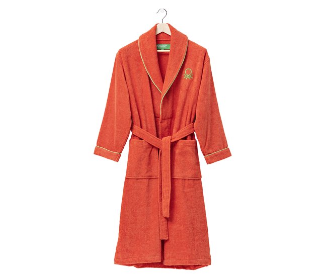 Albornoz benetton 360 gsm 100% algodón Naranja