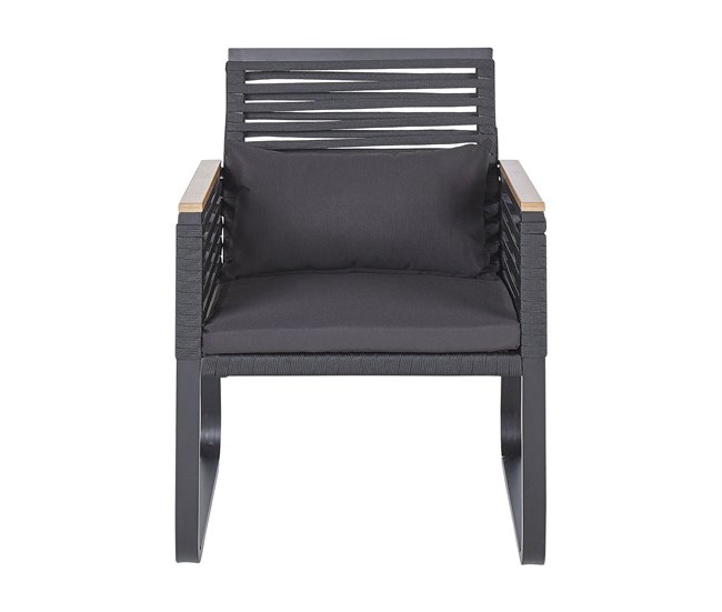 Beliani Conjunto de comedor CANETTO Negro