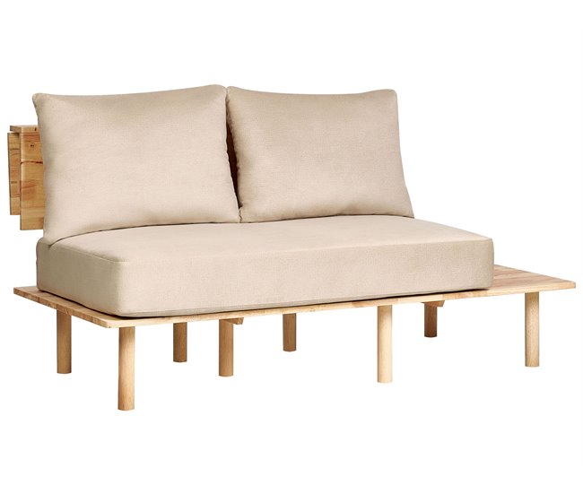 Beliani Sofá de 2 plazas Poliéster SALO Arena