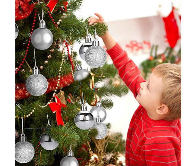 Bola de navidad Plateado