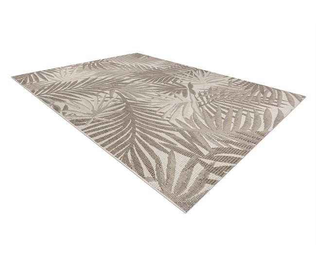 Alfombra de cuerda sisal FLOORLUX 20504 Hojas Selva 60x110 Beige