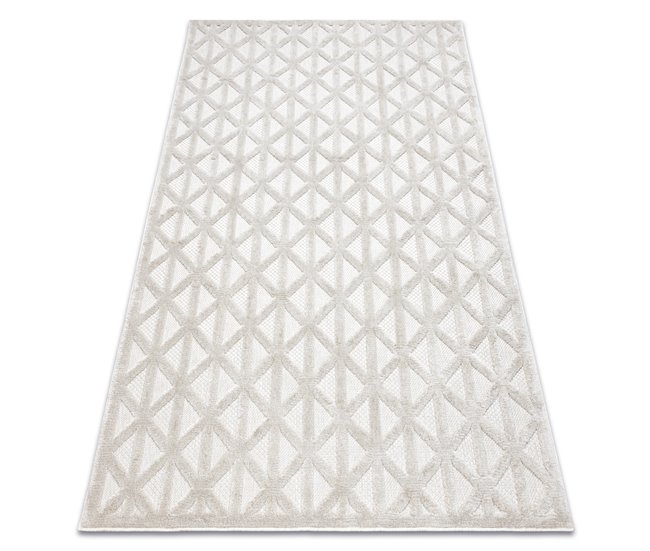 Alfombra SANTO sisal 58500 Triangulos geométrica 160x220 Crema