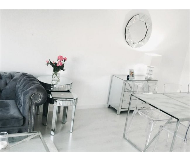 Beliani Espejo HABAY Gris