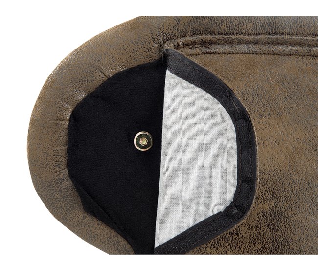 Beliani Chaise longue izquierdo Gamuza sintética NIMES Gris Oscuro